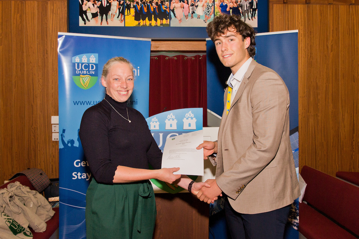 Oisin Wade receives Pat McAdam travel bursary in 2023